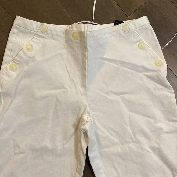 Express White Nautical Button Pants - Picture 2 of 7